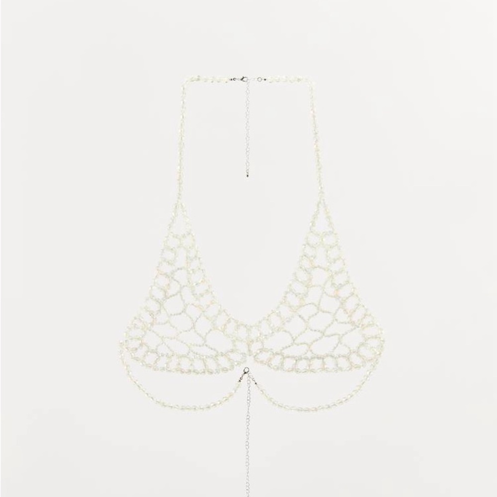 ZARA Beaded Triangle Bralette - Picture 2 of 10